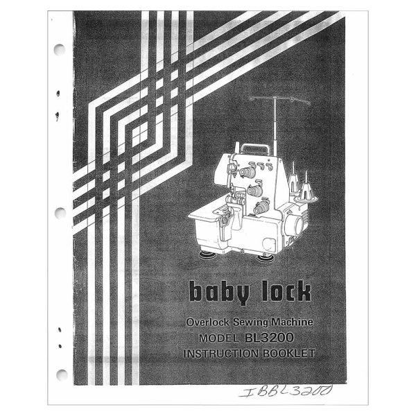 Babylock BL3-418 Instruction Manual Sale