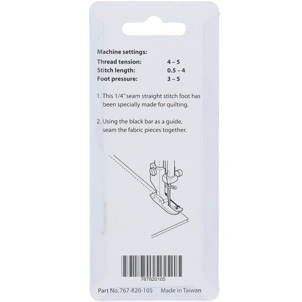 1 4  Foot w  Guide, High Shank, Janome #767820105 Fashion - Image 3