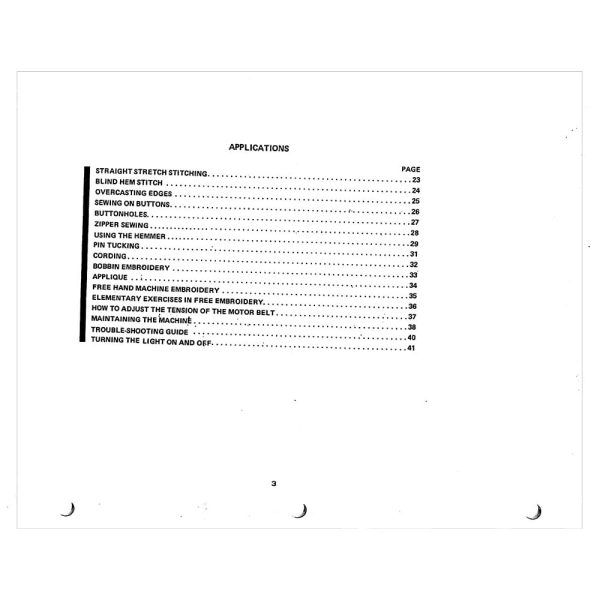 Babylock BL3000 Pro Line Instruction Manual For Sale - Image 3