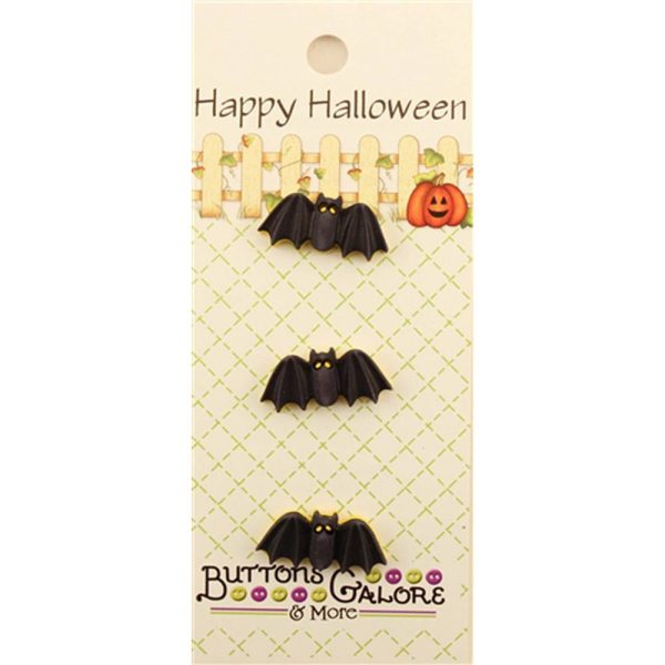 Happy Halloween Bat Buttons - 3pk For Cheap