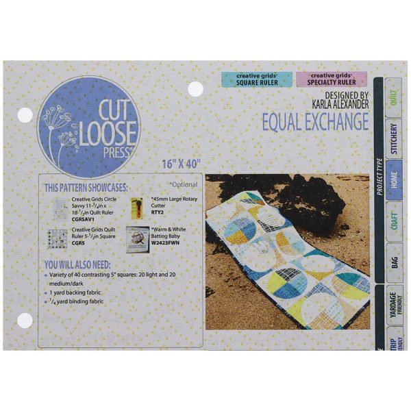 Equal Exchange Table Runner Pattern - Cut Loose Press Online - Image 3