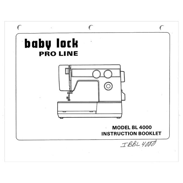 Babylock BL4000 Instruction Manual Cheap