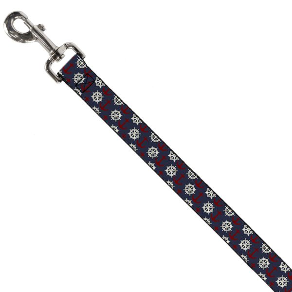 Dog Leash - Anchor3 Helm Monogram Navy Red Cream Sale - Image 2
