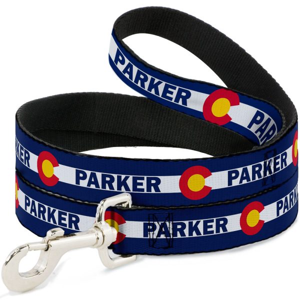 Dog Leash - Colorado PARKER Flag Blue White Red Yellow on Sale