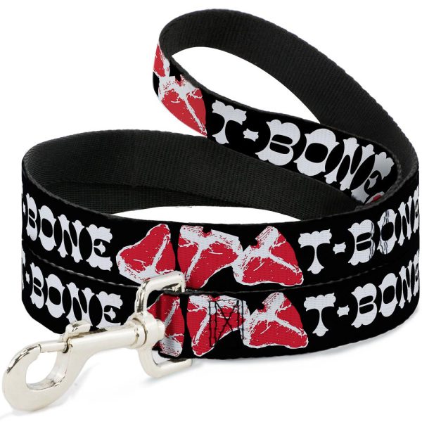 Dog Leash - Steaks w T-BONE Text For Discount