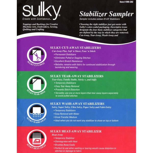 Sulky Stabilizer, Sampler Pack Cheap